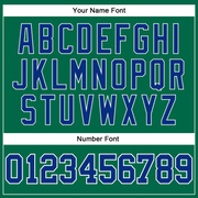 Custom Kelly Green White Pinstripe Royal Authentic Basketball Jersey