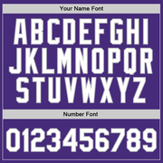 Custom Purple White-Gray Authentic Throwback Basketball Jersey