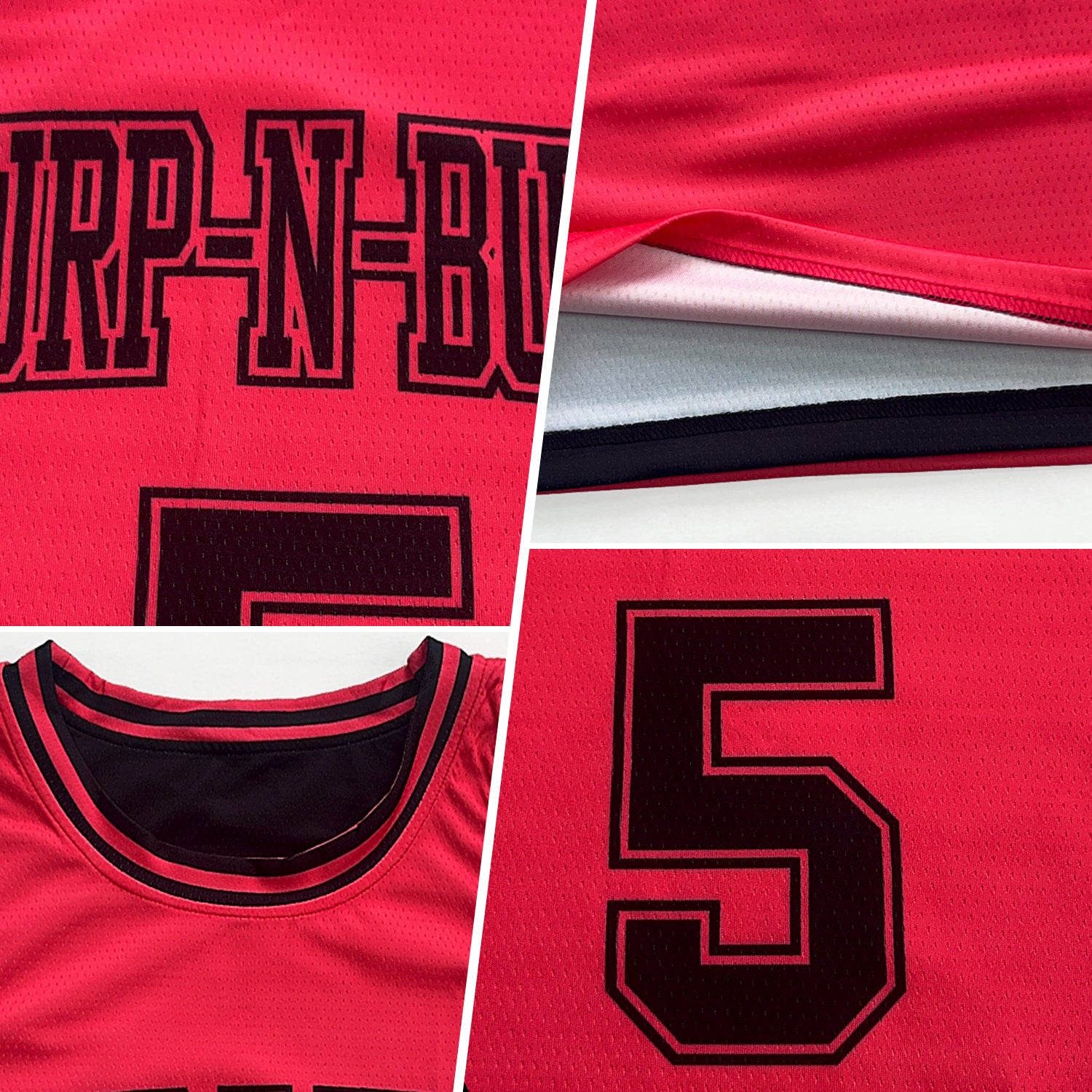 Custom Reversible Black Neon Pink Double Side Basketball Jersey