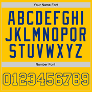 Custom Gold Gold-Royal Authentic Throwback Basketball Jersey