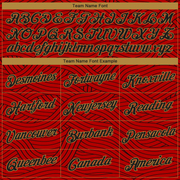 Custom Red Black-Old Gold Authentic City Edition Basketball Jersey