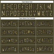 Custom Olive Camo-Black Authentic Throwback Salute To Service Basketball Jersey