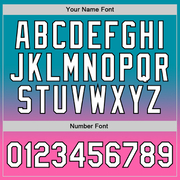 Custom Teal White-Pink Authentic Fade Fashion Basketball Jersey