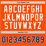 Custom Orange Navy Gold-White Authentic Throwback Basketball Jersey