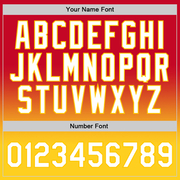 Custom Red White-Gold Authentic Fade Fashion Basketball Jersey