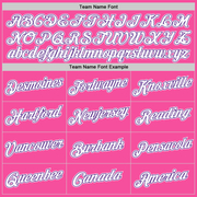 Custom Pink White-Purple Authentic Throwback Basketball Jersey