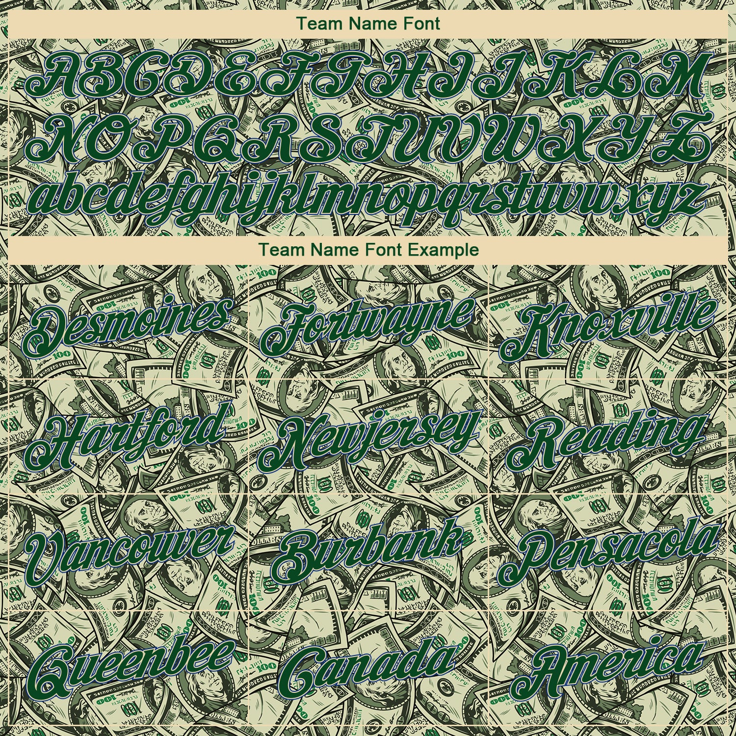 Custom Cream Green-Royal 3D Pattern Design Dollar Authentic Basketball Jersey