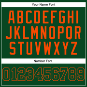 Custom Hunter Green Green-Orange Authentic Throwback Basketball Jersey