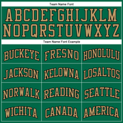 Custom Kelly Green Old Gold-Black Authentic Throwback Basketball Jersey