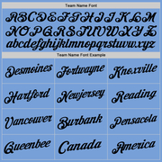 Custom Light Blue Black Authentic Throwback Basketball Jersey