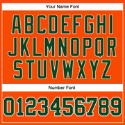 Custom Orange Green-White Authentic Throwback Basketball Jersey