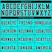 Custom Aqua Black-White Round Neck Sublimation Basketball Suit Jersey