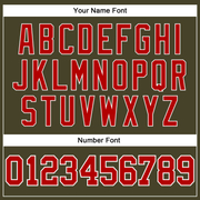 Custom Olive Red-White Authentic Throwback Salute To Service Basketball Jersey