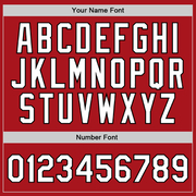 Custom Red White-Black Authentic Throwback Basketball Jersey