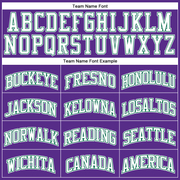 Custom Purple White-Kelly Green Authentic Throwback Basketball Jersey