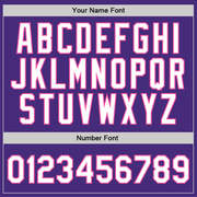 Custom Purple White-Pink Authentic Throwback Basketball Jersey