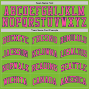 Custom Neon Green Pink-Navy Authentic Basketball Jersey