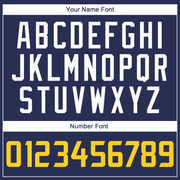 Custom Navy Gold-White Authentic Throwback Basketball Jersey