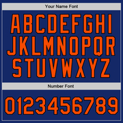 Custom Royal Orange-Black Authentic Throwback Basketball Jersey