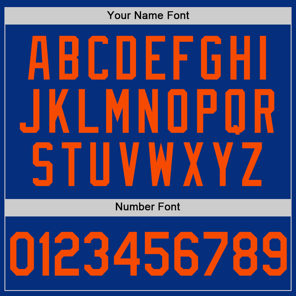 Custom Royal Orange Authentic Throwback Basketball Jersey