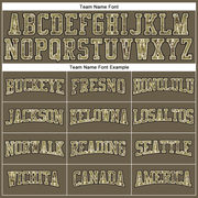 Custom Olive Camo-Cream Authentic Throwback Salute To Service Basketball Jersey