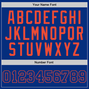 Custom Royal Royal-Orange Authentic Throwback Basketball Jersey