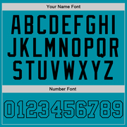 Custom Teal Teal-Black Authentic Throwback Basketball Jersey