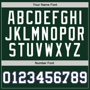 Custom Hunter Green White-Purple Authentic Throwback Basketball Jersey