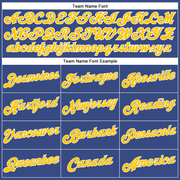 Custom Royal White Pinstripe Gold-White Authentic Basketball Jersey