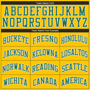 Custom Gold Kelly Green-White Authentic Throwback Basketball Jersey