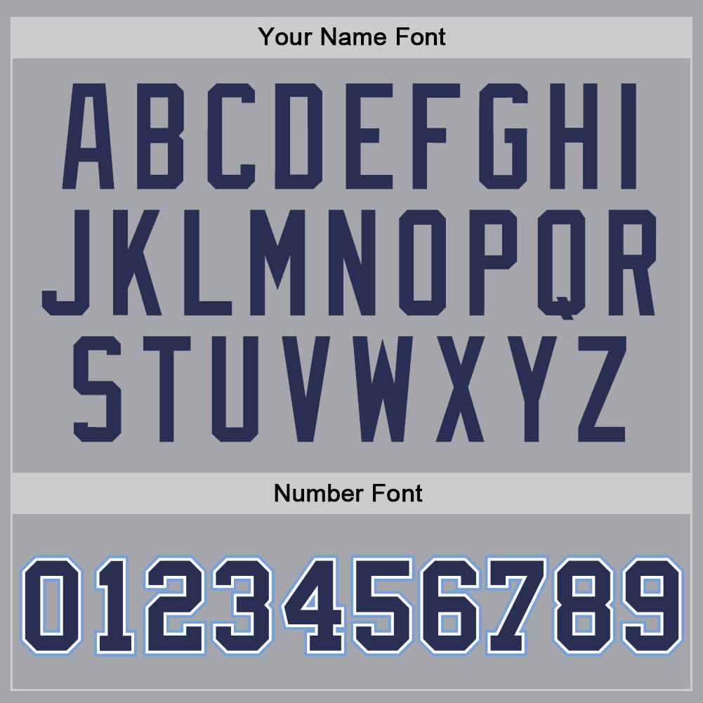 Custom Gray Navy-Light Blue Authentic Throwback Basketball Jersey