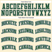 Custom Cream Green-Royal Authentic Throwback Basketball Jersey