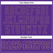 Custom Purple Purple Old Gold-Black Authentic Throwback Basketball Jersey