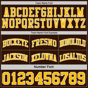 Custom Brown Gold-White Reversible Double Side Basketball Jersey