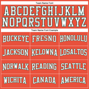 Custom Orange White-Green Authentic Throwback Basketball Jersey