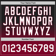 Custom Black White-Maroon Authentic Fade Fashion Basketball Jersey