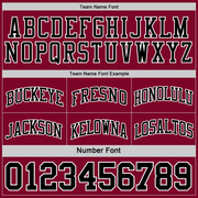 Custom Reversible Black Maroon-White Double Side Basketball Jersey
