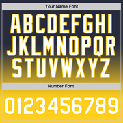 Custom Navy White-Gold Authentic Fade Fashion Basketball Jersey