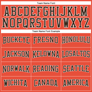 Custom Orange Brown-White Authentic Throwback Basketball Jersey