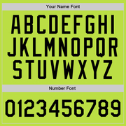 Custom Neon Green Black-White Authentic Throwback Basketball Jersey