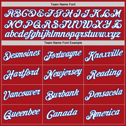 Custom Red White-Royal Authentic Throwback Basketball Jersey