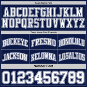 Custom Navy White Reversible Double Side Basketball Jersey