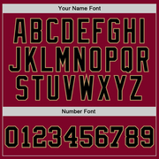 Custom Maroon Black-Old Gold Authentic Throwback Basketball Jersey