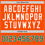 Custom Orange Kelly Green-White Authentic Throwback Basketball Jersey