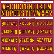 Custom Maroon Black-Gold Authentic Throwback Basketball Jersey