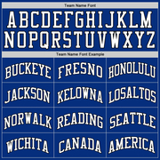 Custom Royal White-Black Authentic Throwback Basketball Jersey