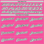 Custom Pink White-Black Authentic Throwback Basketball Jersey