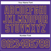 Custom White Purple-Gold Authentic Split Fashion Basketball Jersey