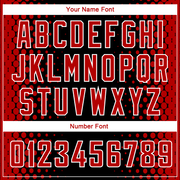 Custom Black Red-White Halftone Authentic City Edition Basketball Jersey