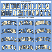 Custom Light Blue Cream-Black Authentic Throwback Basketball Jersey